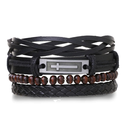 Pulseiras para homem e jovens elaboradas com materiais de alta qualidade conjunto de 4 pulseiras.. 