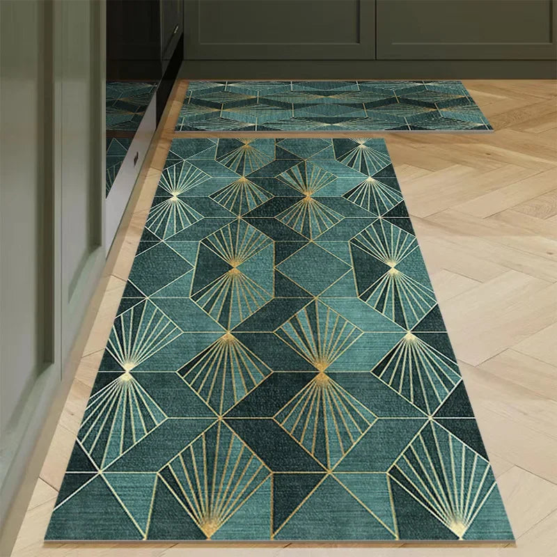 Kitchen Floor Mat Bedroom Living Room Long Bedside Area Rug Hallway Soft Washable Carpet Anti Slip Bathroom Entrance Doormat