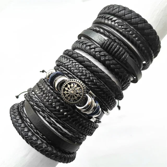 psk de 10 pulseiras  feitas a mão e elaborada com material de excelente categoria com couro verdadeiro.