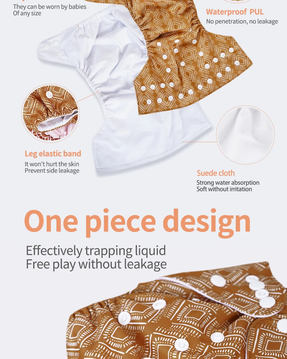 Fraldas de 3-15KG 3Pcs Set Pocket Diaper Suede Cloth Inner Washable&Reusable Absorbent Ecological Adjustable Baby Nappy Cover