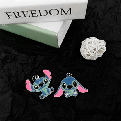 Disney Cartoon Necklace Lilo &amp Stitch Modeling Metal Necklace Anime Characters Stitch Kawaii Hip Hop Pendant Kids Gifts