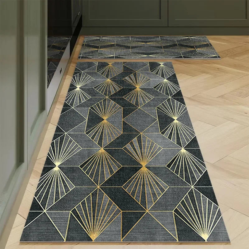 Kitchen Floor Mat Bedroom Living Room Long Bedside Area Rug Hallway Soft Washable Carpet Anti Slip Bathroom Entrance Doormat