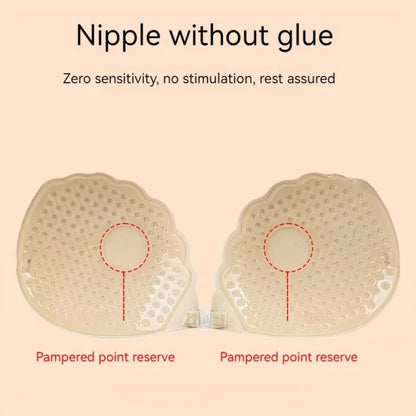 Sutiã push up adesivo com alças invisíveis para roupas sem costas Sutiã de silicone para mamilos Fita para mamilos sem alças reutilizável