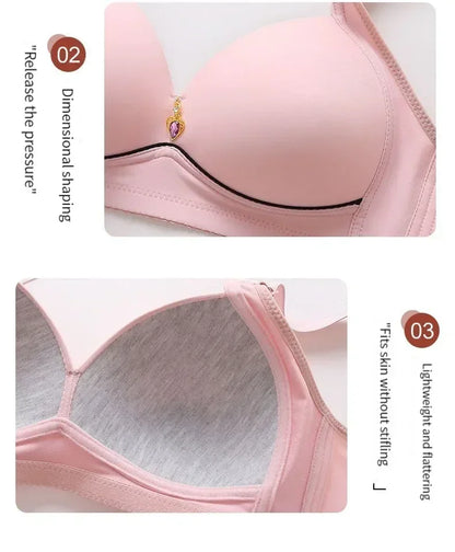 Sports Bra Bralette Sexy Large Size No Steel Ring Lingerie Push Up Breathable Women's Underwear Thin Cup Glossy Bras Mujer