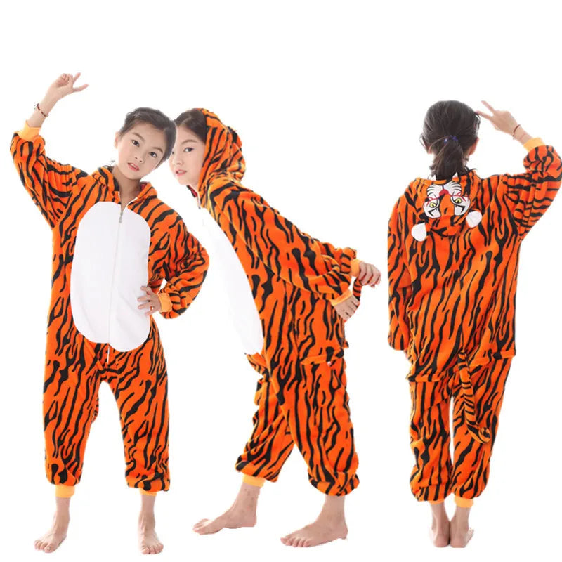 Kigurumi Dinosaur Unicorn Panda Onesie Hooded Pajamas New Kids Children Animal Jumpsuit Girls Boys Cosplay Costume Anime Pyjamas