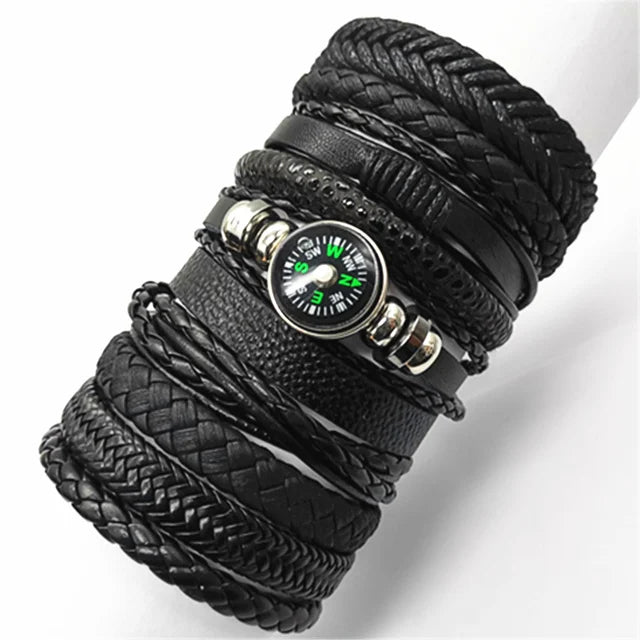 psk de 10 pulseiras  feitas a mão e elaborada com material de excelente categoria com couro verdadeiro.