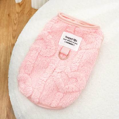 Dog Clothes Winter Teddy Bear Pomeranian Small Dog Pet Autumn and Winter Plush Traction Velvet Clothes Cat Supplies Puppy