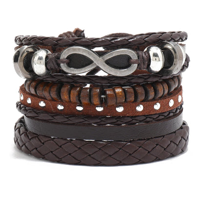 Pulseiras para homem e jovens elaboradas com materiais de alta qualidade conjunto de 4 pulseiras.. 