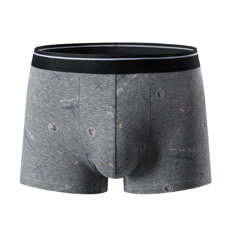 4 Piece Men's To Teenagers' Multi-size Boyshort Parent-child Pants Casual Fashion Joker Men's Underwear Elastic Waist Shorts