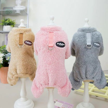 Winter Dog Clothes for Small Medium Dogs Boy Girl, Soft Flannel Puppy Pajamas Onesie Chihuahua Yorkie Warm Jumpsuit Pet Apparel