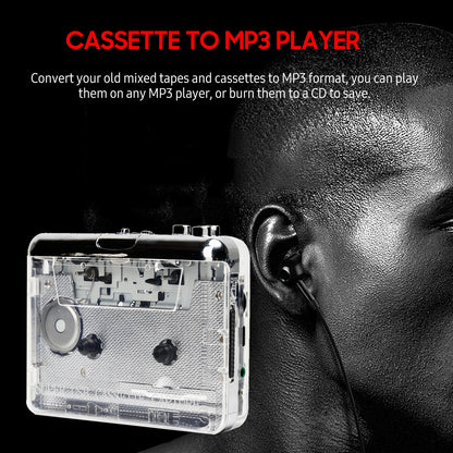 USB Music Player USB MP3 Converter Walkman MP3 for Laptop PCCassette Tape to CD Headphone Travel