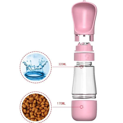 Portable Dog Water Bottle Cat Food Bowl Pet Water Cup Container For Small Large Dogs Travel Walking Puppy Labrodor Drinking Bowl