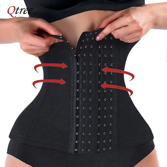 Cinta  Slimming Waist Trainer Belt Shapewear Women Belly Cincher Body Shaper Fat Compression Strap Girdles Firm Hook Corset