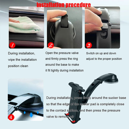 Tablet Phone Holder Mount In Car for Samsung Galaxy Z Fold 4 3 2 IPhone IPad Mini Air Car Sucker Phone Stand Expansion Holders