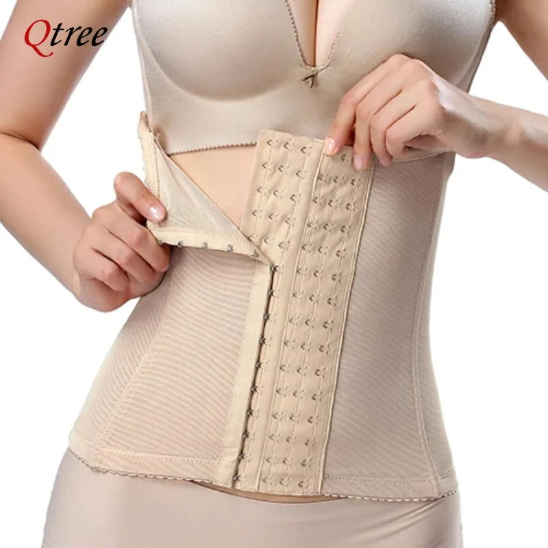 Cinta  Slimming Waist Trainer Belt Shapewear Women Belly Cincher Body Shaper Fat Compression Strap Girdles Firm Hook Corset