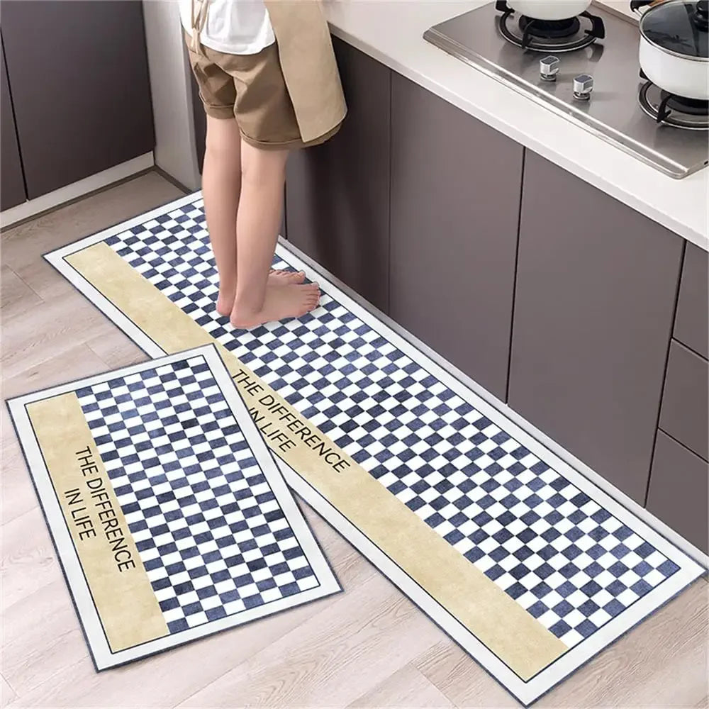 Kitchen Floor Mat Bedroom Living Room Long Bedside Area Rug Hallway Soft Washable Carpet Anti Slip Bathroom Entrance Doormat