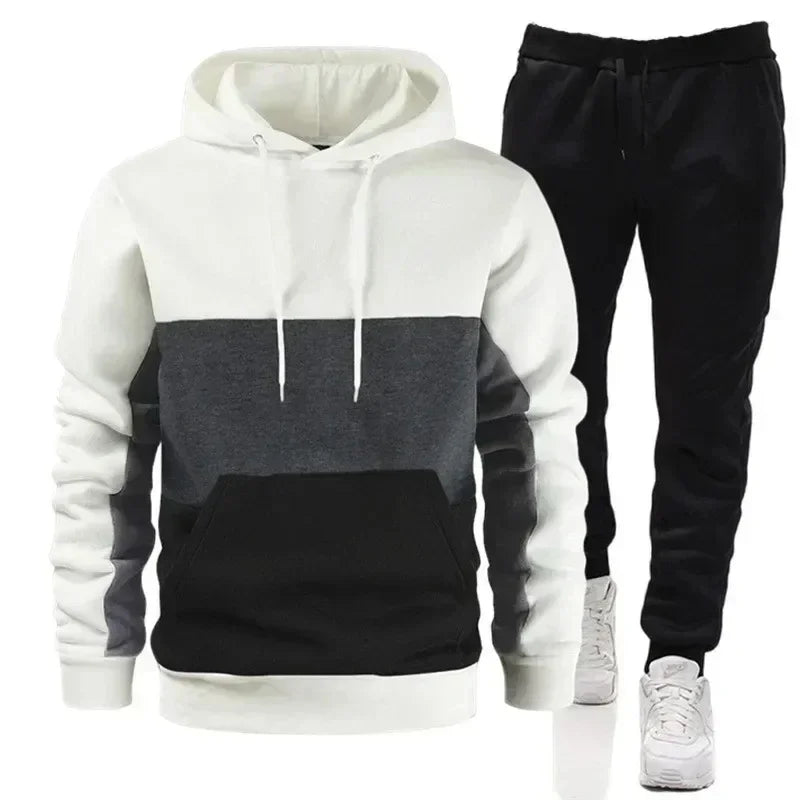 Moletom ou calça masculina, roupa esportiva casual, patch, alta qualidade, novo, 2 peças