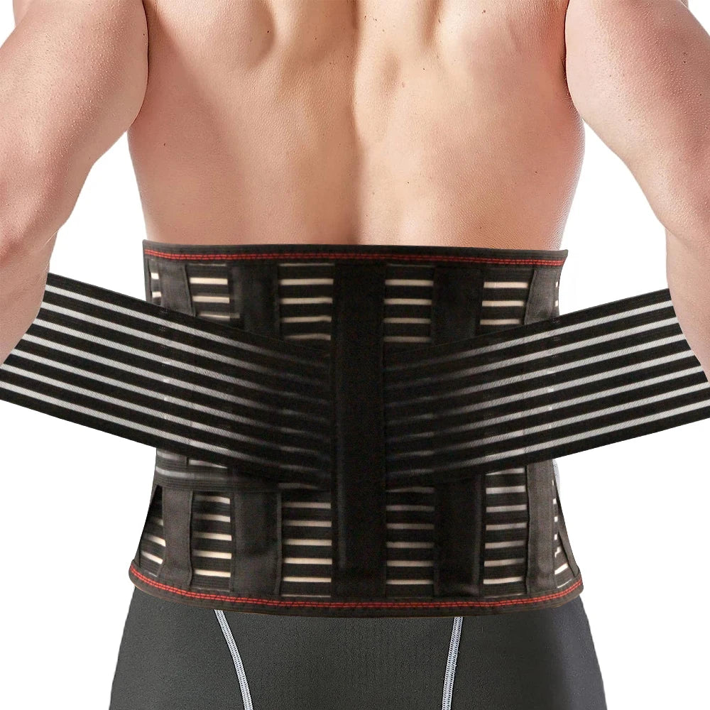 Breathable Back Brace for Relieve Lower Back Pain Women & Men - Waist Lumbar Lower Back Support Belt for Sciatica,Herniated Disc