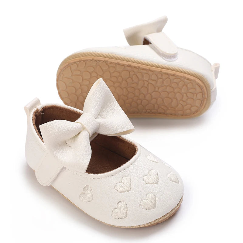 Baby Shoes Girl Rubber Sole Anti-slip Toddler First Walkers Infant Crib Shoes  Girl Moccasins