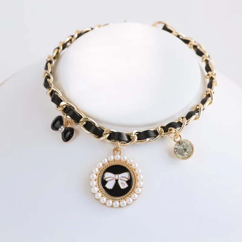 Pet Dog Pearl Necklace Collar Small Cat, Dog Pearl Necklace Jewelry Dog Collar Dogs Accessoires Pet Products Dog Stuff