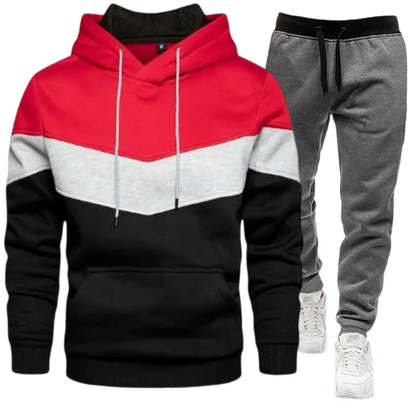 Conjunto  masculino com sweatshirt com capuz e calça. tudp com estilo e material de qualidade.