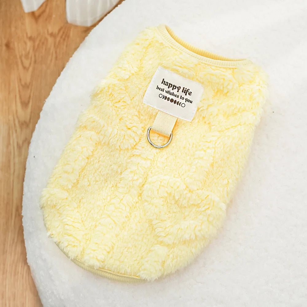 Dog Clothes Winter Teddy Bear Pomeranian Small Dog Pet Autumn and Winter Plush Traction Velvet Clothes Cat Supplies Puppy