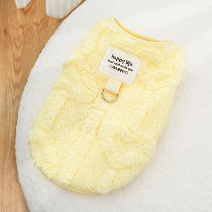 Dog Clothes Winter Teddy Bear Pomeranian Small Dog Pet Autumn and Winter Plush Traction Velvet Clothes Cat Supplies Puppy