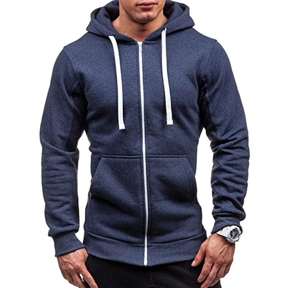 Casual Sweatshirt Zip Hooded Sweatshirt Jacket Mens Solid Colour Cardigan Hooded Jackets Spring Autumn Male Tops                Feito com carinho e qualidade para você.  Feito com carinho e qualidade para você.  Perfeito para o dia a dia...