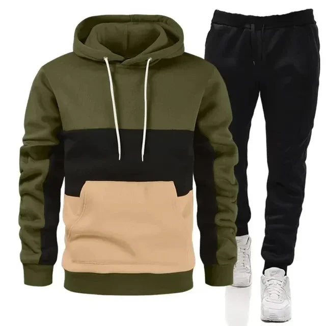 Moletom ou calça masculina, roupa esportiva casual, patch, alta qualidade, novo, 2 peças