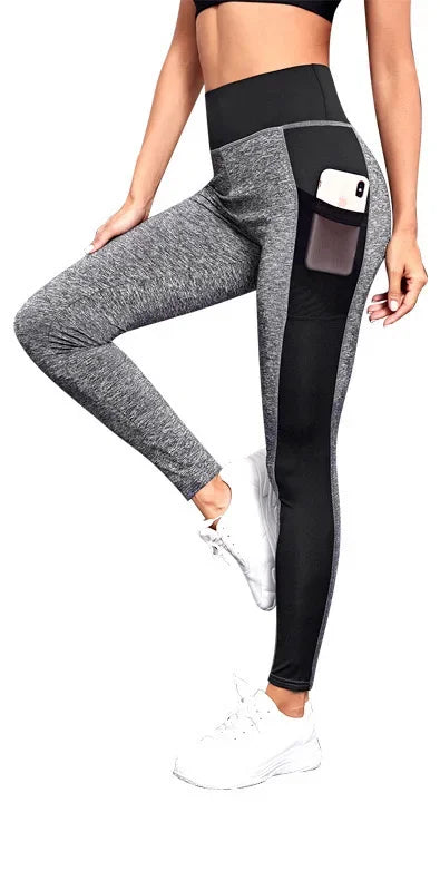 Calças de ioga de bolso plus size femininas leggings esportivas de fitness sólidas cintura alta elásticas calças de ginástica femininas calças de corrida XXXL