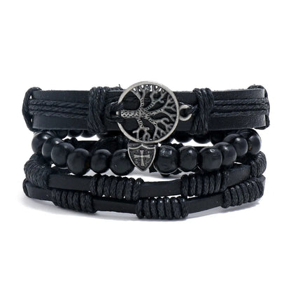Pulseiras para homem e jovens elaboradas com materiais de alta qualidade conjunto de 4 pulseiras.. 