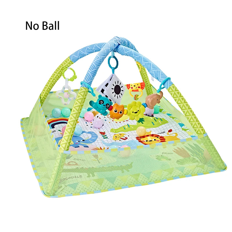 Multifunctional Fitness Frame Baby Crawling Blanket Play Mat Early Education Puzzle Game Activity Mat Newborn Gym Toys