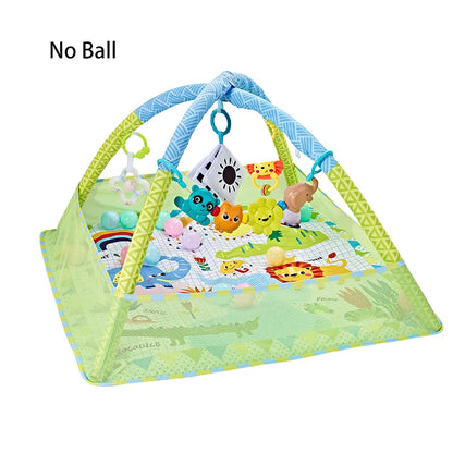 Multifunctional Fitness Frame Baby Crawling Blanket Play Mat Early Education Puzzle Game Activity Mat Newborn Gym Toys