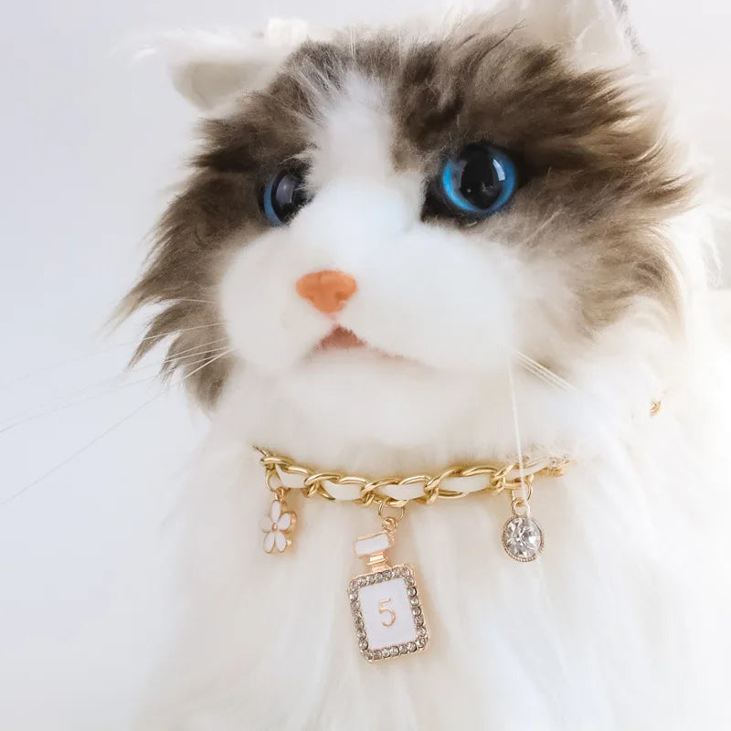 Pet Dog Pearl Necklace Collar Small Cat, Dog Pearl Necklace Jewelry Dog Collar Dogs Accessoires Pet Products Dog Stuff