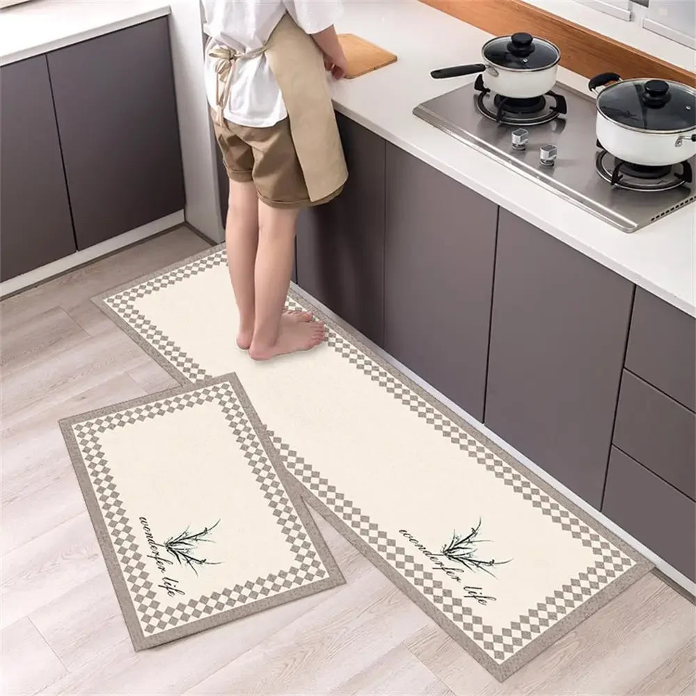 Kitchen Floor Mat Bedroom Living Room Long Bedside Area Rug Hallway Soft Washable Carpet Anti Slip Bathroom Entrance Doormat