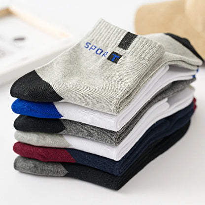 5 pares de meias de algodão tecido repiravel para homens, Descubra conforto e estilo.  Feito com carinho e qualidade para você.  Feito com carinho e qualidade para você.  Perfeito para seu dia.