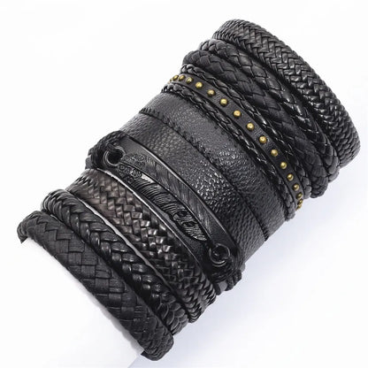 psk de 10 pulseiras  feitas a mão e elaborada com material de excelente categoria com couro verdadeiro.