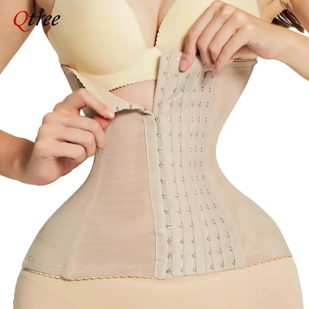 Cinta  Slimming Waist Trainer Belt Shapewear Women Belly Cincher Body Shaper Fat Compression Strap Girdles Firm Hook Corset