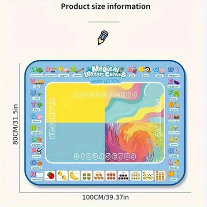 100x80cm Water Doodle Mat Magic Drawing Doodling Mat Coloring Mat Drawing Board Educational Toys for 2-7 Years Old Boys and Girl