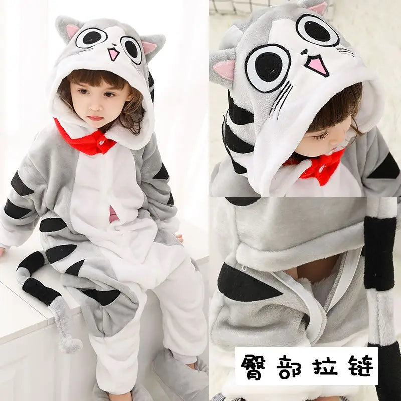 Kigurumi Dinosaur Unicorn Panda Onesie Hooded Pajamas New Kids Children Animal Jumpsuit Girls Boys Cosplay Costume Anime Pyjamas