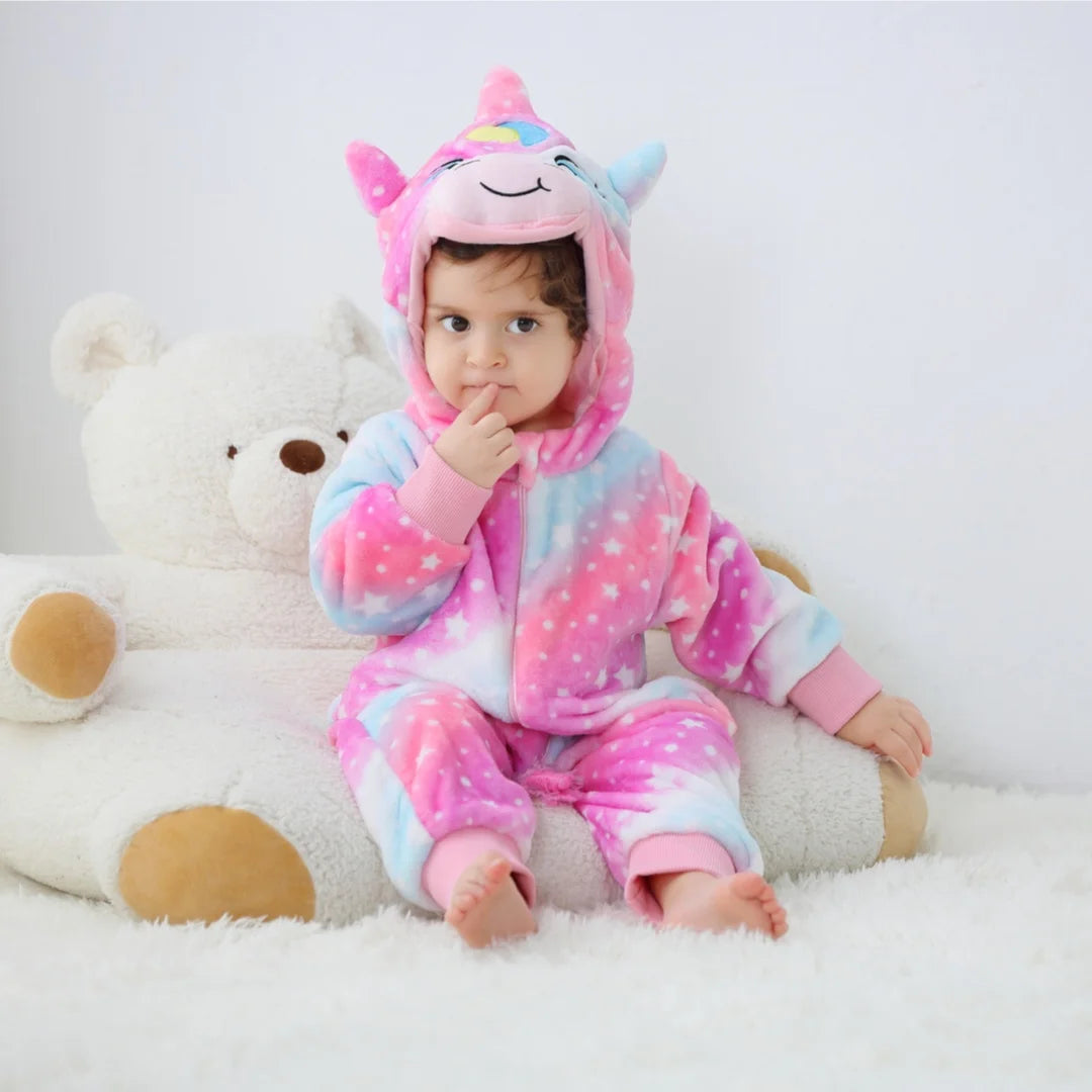Bebê Kigurumi Stitch Unicórnio Coelho Desenho Animado Macacão Pijamas Infantis Animais Macacão Meninas Meninos Cosplay Pijama Traje Para O Natal