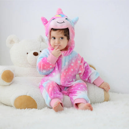 Bebê Kigurumi Stitch Unicórnio Coelho Desenho Animado Macacão Pijamas Infantis Animais Macacão Meninas Meninos Cosplay Pijama Traje Para O Natal